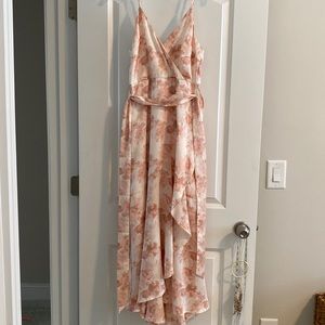 Silky Cream and Pink Maxi Dress from Versona